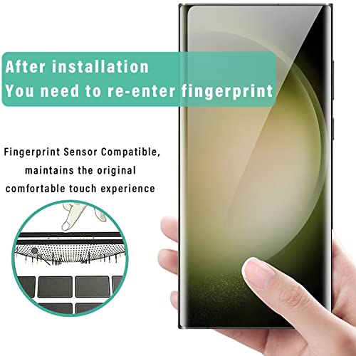 Corefyco Direct [2+2 Pack Galaxy S23 Ultra Screen Protector, 9H Hardness Tempered Glass, Fingerprint Support, 3D Curved, Hd Clarity, Anti-Scratch For Samsung S23 Ultra Glass Screen Protector #TOP2