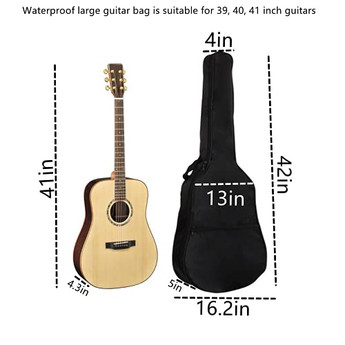 41-Inch Acoustic Guitar Bag With Adjustable Shoulder Strap. Guitar Bag With Back Hanging Loop, Suitable For Acoustic Guitars, Electric Guitars, Bass Guitars, And Classical Guitars #TOP1