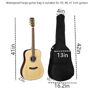Housse de guitare acoustique avec bandoulière réglable 104,1 cm Sac de guitare avec boucle de suspension arrière… - Les Beatles, Paul McCartney, John Lennon, RIngo Starr, George Harrison Housse de guitare acoustique avec bandoulière réglable 104,1 cm Sac de guitare avec boucle de suspension arrière… – Image 2
