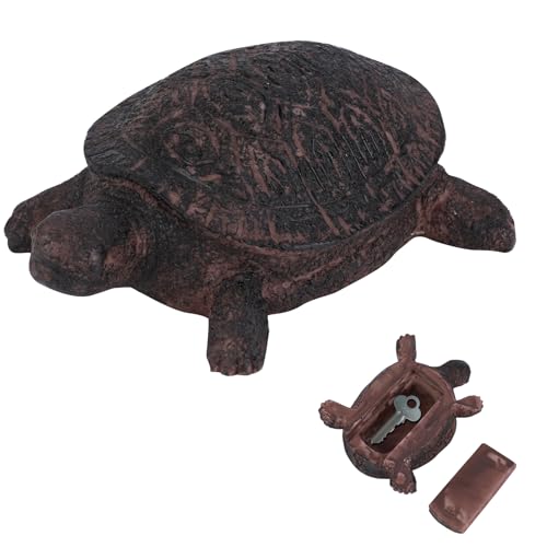 Viitech Hide a Spare Key Holder, Outside Waterproof Fake Rock Key Hider, Keys Hider Stone Safely Hiding Your Spares Keys for Outdoor Garden (Turtle)