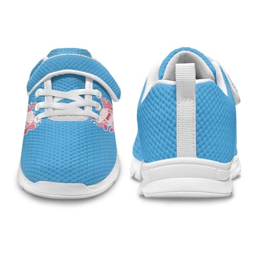 Yzaoxia Girls Running Shoes Walking Sneakers for Kids Non Slip Shoes with Hook and Loop for School Outdoor Size 11-Size 2.53