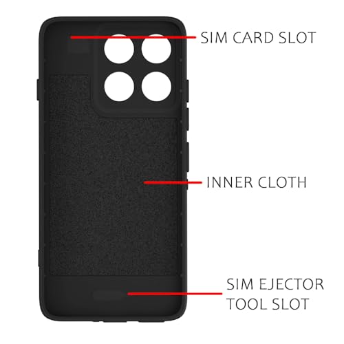 Image of Shockproof Case Compatible with Motorola Moto Edge 70 5G | Full Camera Protection | TPU Flexible Back Cover for Motorola Moto Edge 70 5G (Matte Black)
