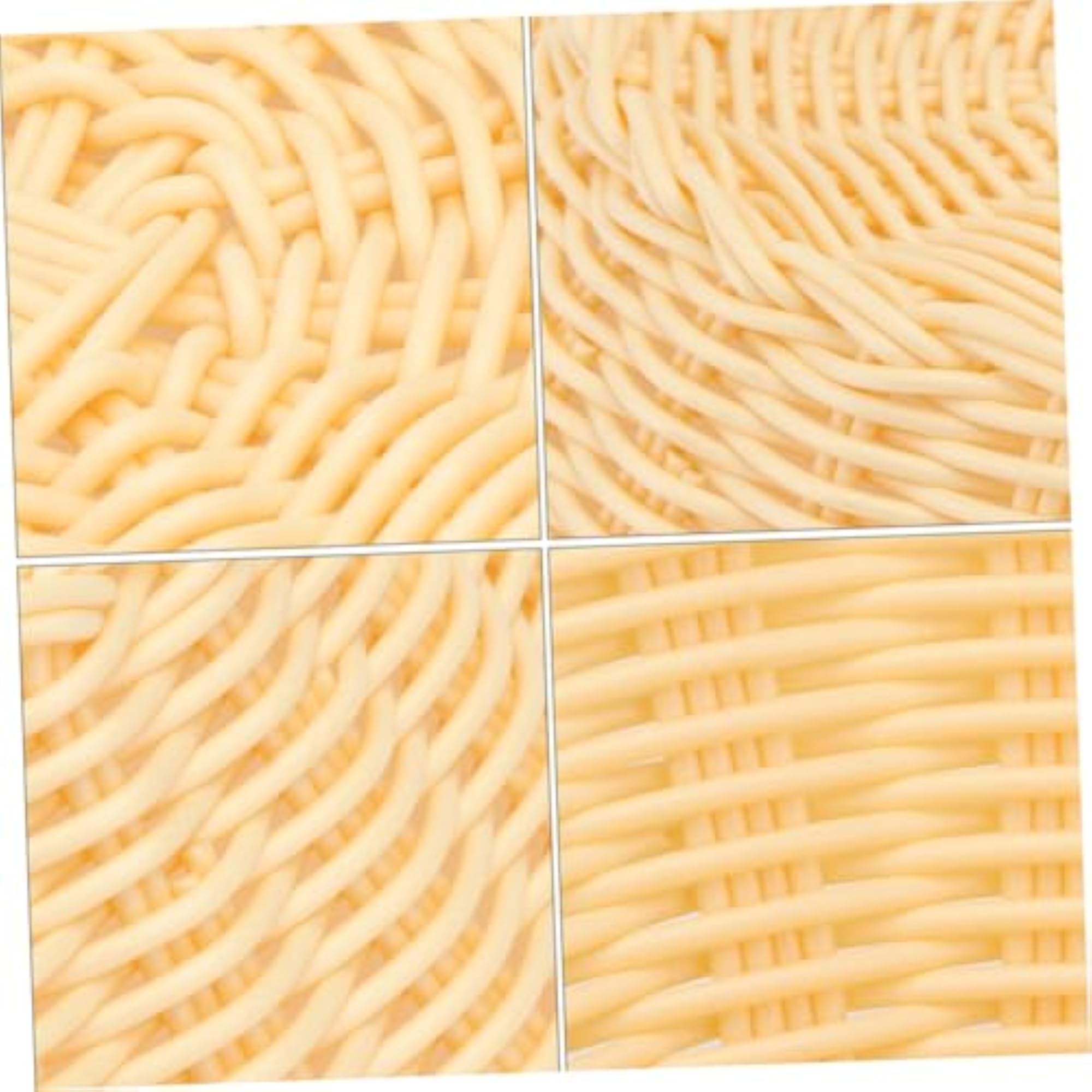 2pcs Woven Plastic Bread Baskets for Kitchen Display