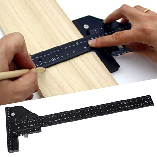 Woodworking Multifunction Ruler, T Type Accurate Professional Dual Function Scriber Gauge - Image 4