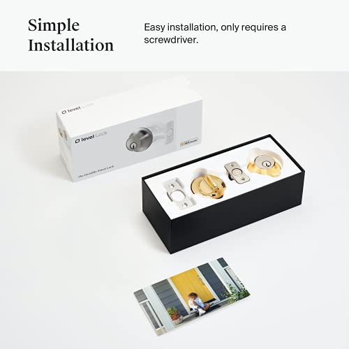 Level Lock Smart Lock, Keyless Entry, Smartphone Access, Bluetooth, Works With Apple Homekit - Polished Brass #TOP5
