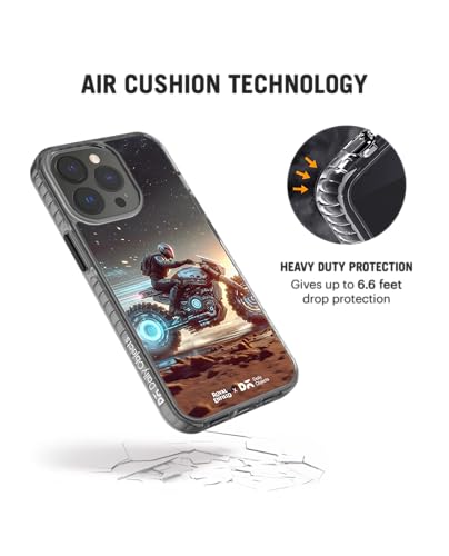 Image of DailyObjects Electric Blaze Stride 2.0 Magnetic Case Cover Compatible with iPhone 14 Pro Max | Wireless Charging Slim Back Cover | 2 Layer Edge Protection & Shockproof
