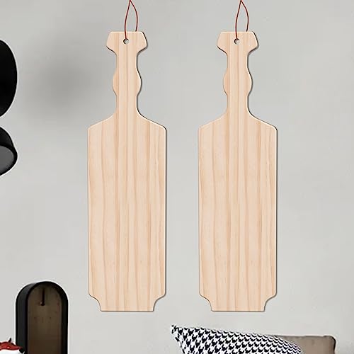HAPYFMSHI 2 Pieces Sorority Paddle 15 Inch, Unfinished Solid Pine Wooden Paddle, Greek Fraternity Paddle for Drawing,Crafts & Home Decorating