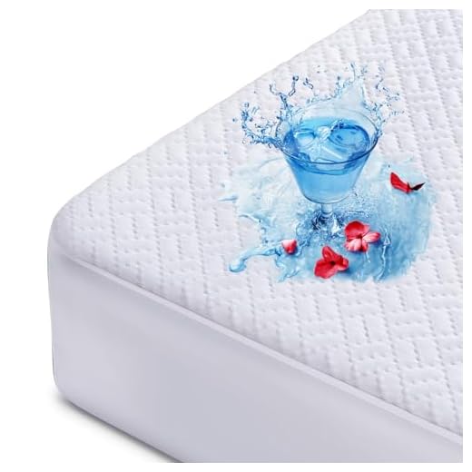 Hanherry 100% Waterproof Mattress Protector Queen Size, Bamboo Mattress Cover 3D Air Fabric Cooling Mattress Pad Cover Smooth Soft Breathable Noiseless Washable, 8''-21'' Deep Pocket