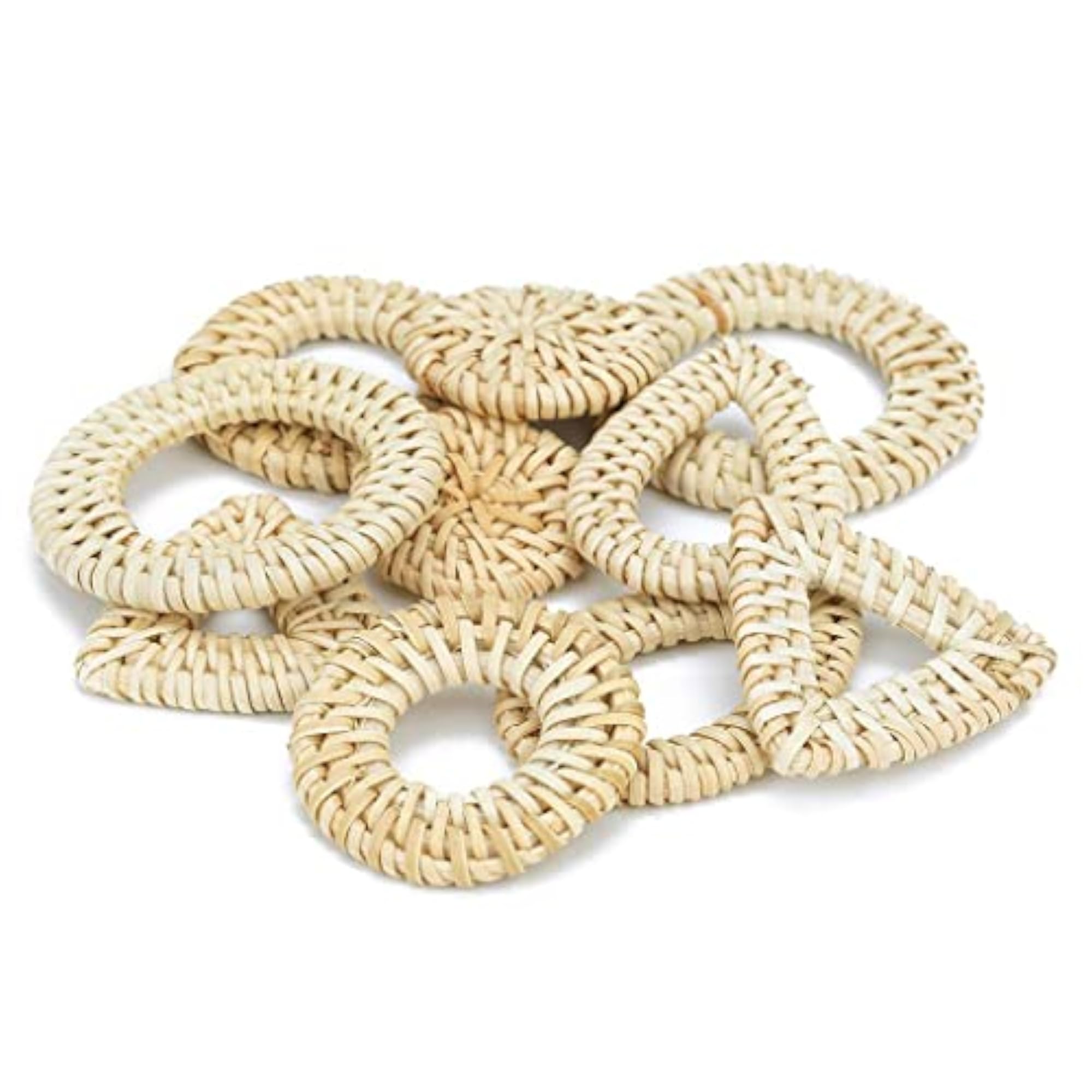 9x3 Shapes Rattan Earring DIY Round
