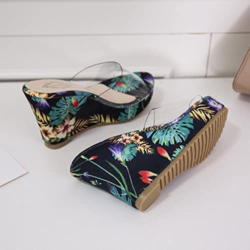 Chaussures talons sandales compensées plateforme escarpins d'été vert 37
