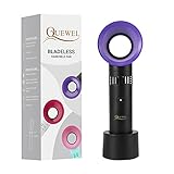 QUEWEL Eyelash Fan for Lash Extension Bladeless Fan Handheld Lash Extension Fan Dryer Mini Fan Air...