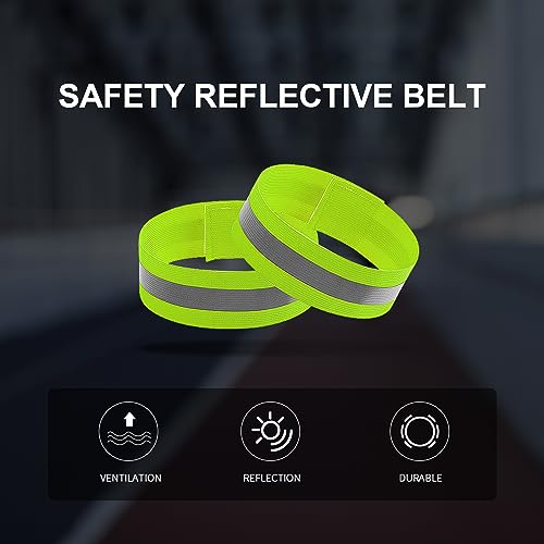 GOOFIT Colete de corrida e 4 alças de braço para corrida, bicicleta, ciclismo, colete refletivo de a