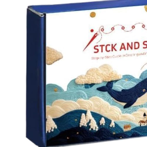 Libros de costura Erconsso y kit de bordado portátil con instrucciones de manualidades 7
