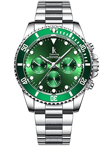 L'orologio Alienwork con cinturino in metallo è realizzato in vetro minerale temprato per una visione chiara del quadrante e delle lancette che si illuminano al buio