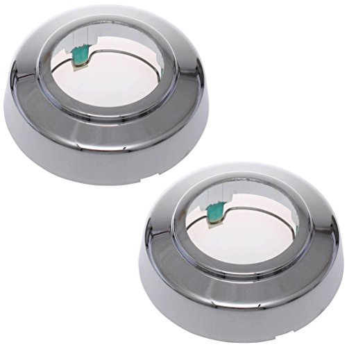 Cover Trend (Set Of 2 Piece) Chrome Front Center Cap Aftermarket Fits 4Wd Ford Van E150 E250 E350 F250 F350 (Please Check Compatible Years In The Description Section) Hub 3140-F; Chrome Plated Plastic #TOP4