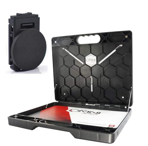 The OmniShelf & OmniClip Portable Workstation, Magnetic Toolbox, Magnetic Belt Clips & Laptop Stand w/ 50 lb Capacity, Hands Free Workstation, Attach to HVAC, Trucks, Walls, Poles
