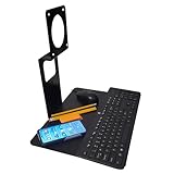 SDS iMount™ Place & Go™ Monitor and Keyboard Wall Bracket, All You Need to Save Space and Time, Place on Wall and GO! (VESA 75mm-100mm) 12'x18' Keyboard Tray! (Black, Medium Size)