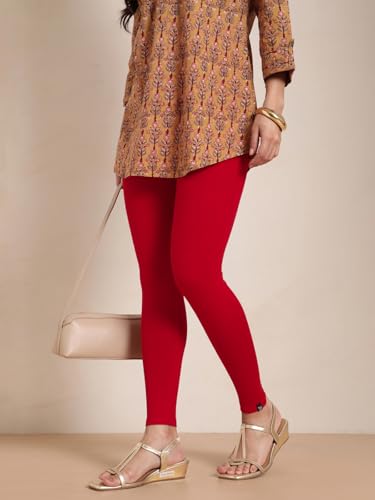 Image of TWIN BIRDS Women Viscose Ankle Leggings | Stretchable Kurti Wear Bottom