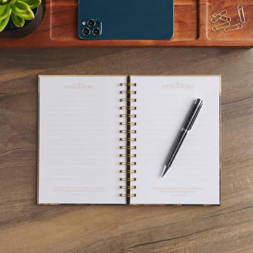 Journal avec écriture et spirale pour notes quotidiennes et méditation