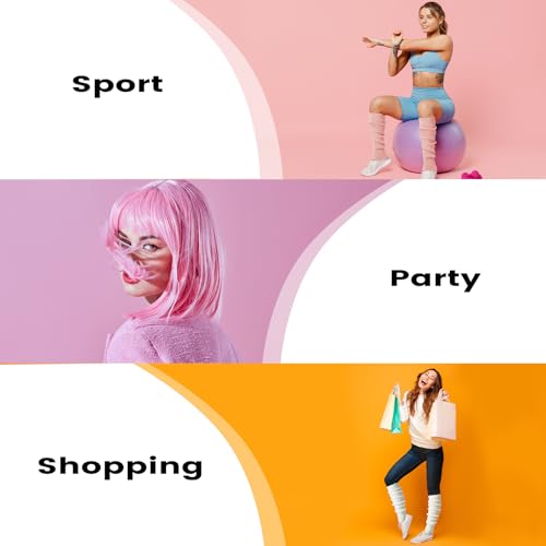 Image of Clothirily Leg Warmers - 2 Pairs Knit Leg Warmers for Women 80s Fashion Long Socks for Sports Party Yoga Winter Accessories