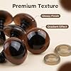 100PCS Brown Plastic Safety Screw Eyes with Washer Crafts Making Accessories Supply (Diameter 24mm) #2