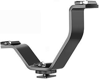 Neewer Aluminium Alloy 5.1 inches/13 Centimeters V-Shape Triple 3 Universal Cold Shoe Mount