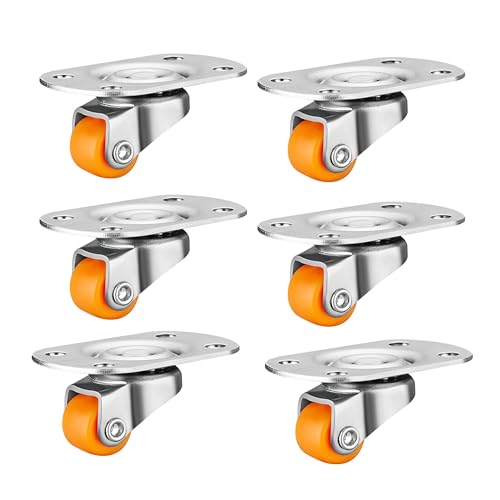 Ruedas pequeñas para muebles, pequeñas, autoadhesivas, de 12 mm de diámetro, ruedas fijas, ruedas giratorias para muebles, ruedas de goma silenciosas, ruedas giratorias 360°, accesorios para armarios