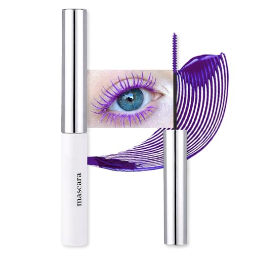 Image of Colored Mascara for Eyelashes, Voluminous Colorful Mascara, Pink Purple Blue Green Red White Black Brown Lash Pack - Lengthening, Defining, Curling, Multiplying Formula (08#-Purple)