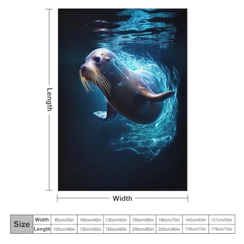 Couverture phoque imprimée pour vos soirées canapé cocooning - 6