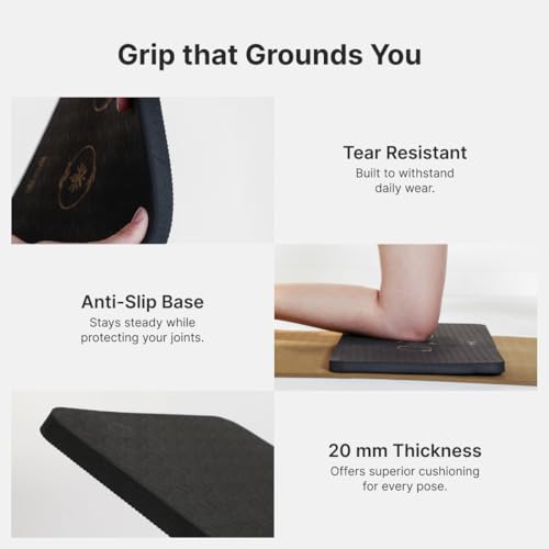 Image of CULT EVA Yoga Knee Pads for Men & Women (Pack of 2) Black 20mm Thick Non-Slip Joint Support Cushion for Yoga, Pilates, Meditation & Floor Exercises Lightweight, Durable & Portable Fitness Accessory