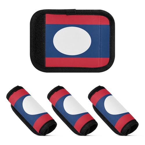 2 fundas de neopreno para asa de equipaje, identificador de bolsa de viaje para bolsa de compras de comestibles, Bandera nacional de Kazajistán, one sizex2