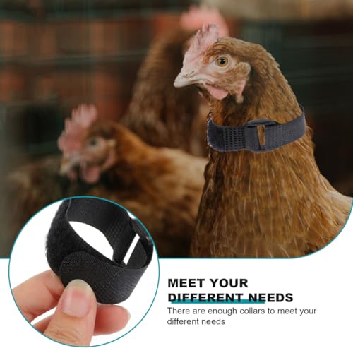 Image of Anti-Hook Neck Strap - 4Pcs Nylon Rooster Collar Noise Reducing Adjustable Chicken Band for Quiet Poultry Care