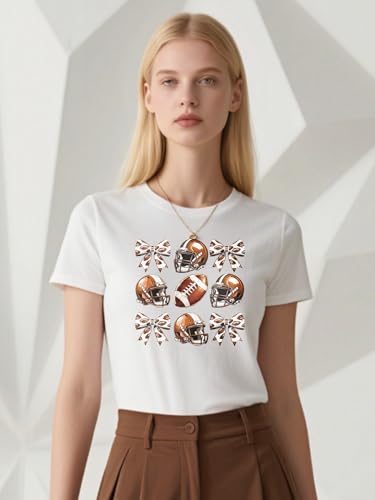 American Football Clipart Vintage T-Shirt, Retro Sports Graphic Tee for Men and Women3