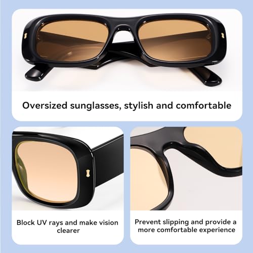 Dollger Trendy Sunglasses for Women Men Y2k Vintage Fashion Shades 90s Oversized Square Frame3