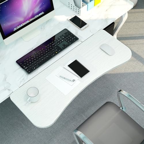 デスク用折りたたみ式キーボードトレイエクステンダー、調節可能なアームレストシェルフ、コンピューター肘掛け、クランプマウントキーボード引き出し、省スペースデスクトップアクセサリ