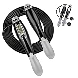 SPORTHOGAR Comba CrossFit, Comba de Saltar Fitness, Cuerda Saltar CrossFit, Comba Boxeo, Cuerda para Saltar, Pular corda, Jumping Rope, Material PVC + Steel Wire, Peso 14 gr., Longitud 2,80 m