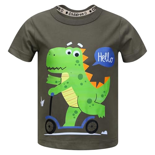 Image of DEEKEY Toddler Boys Shirts Short-Sleeve Little Kids t Shirts Boys' Tops, Tees & Shirts Graphic TEE Age for 2-7 Years 4-Pack