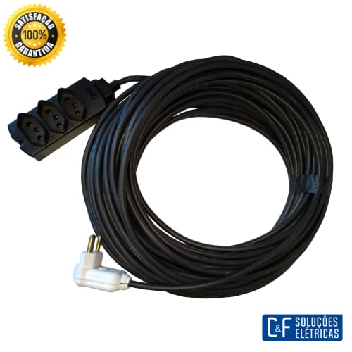 Extensão Elétrica 3 Tomadas 30 Metros - 20 Amperes Oferta