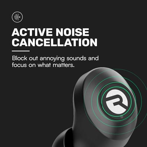Raycon Everyday Bluetooth Wireless Earbuds with Microphone - Active Noise Cancelling, Sweat & Water-Resistant Earphones, Ear Buds Wireless Bluetooth Up to 32 Hours Playtime (Black) - 3