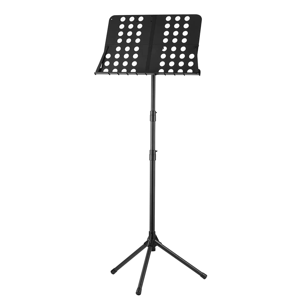 Notenständer, tragbarer, zusammenklappbarer Notenständer aus Metall, anhebbarer Notenständer für zu Hause, geeignet für Orchester und Chöre