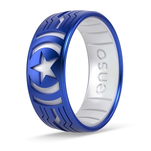 Enso Rings Silicone Ring - Marvel Characters DualTone Collection - Comfortable Contour Fit - Ideal...