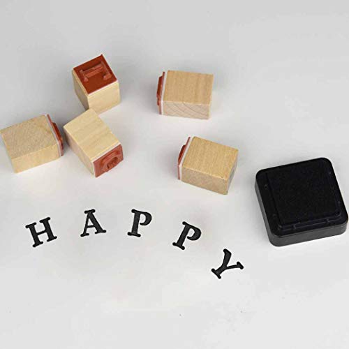 Wooden Rubber Stamps, Miayon 52Pcs Vintage Wood Letter Stamps Alphabet Stamps For Card Making Diy Craft Scrapbooking #TOP6