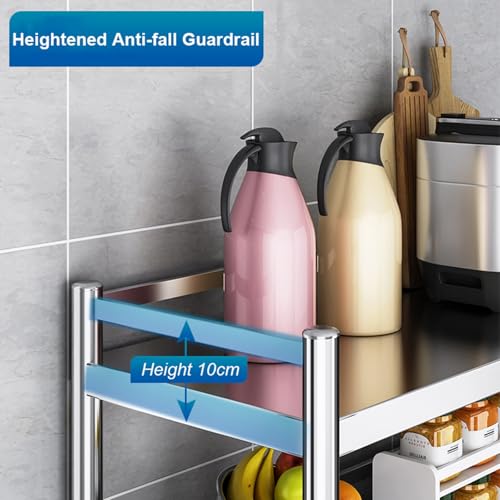Étagère micro-ondes inox supérieure 100cm : solution de rangement durable pour comptoir