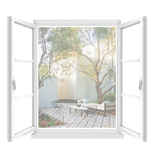 2 Pezzi Zanzariera per Finestra, 130 x 150 cm Tagliabile Zanzariera Adesiva Finestra, Fine Rete Zanzariera Fissa Regolabile con Nastri Adesivi Nessuna Perforazione - Bianco