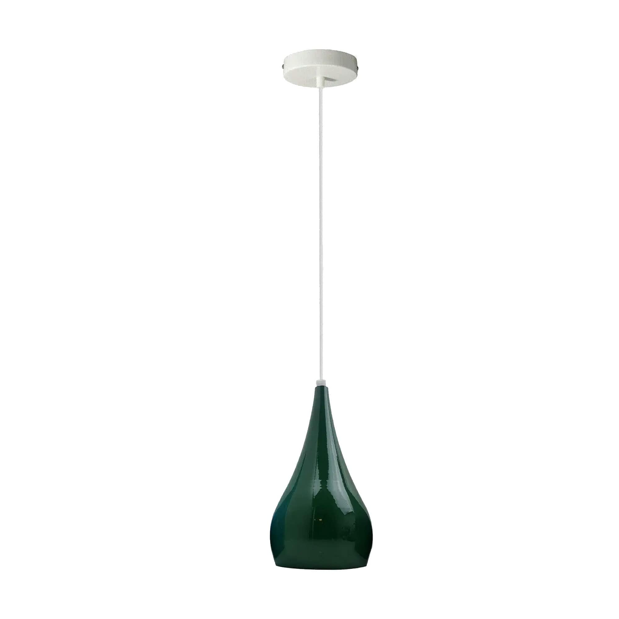Modern Industrial Teardrop Hanging Ceiling Light Pendant Lamp, Eyeball Design Modern Light Shades E27 UK Lamp Fixture (Green)