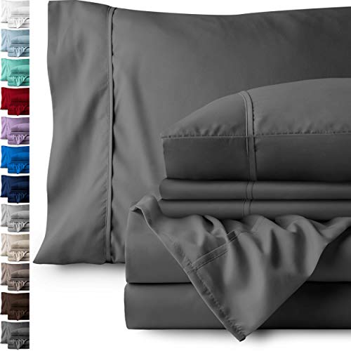 Bare Home 6 Piece 1800 Collection Deep Pocket Bed Sheet Set - Ultra-Soft