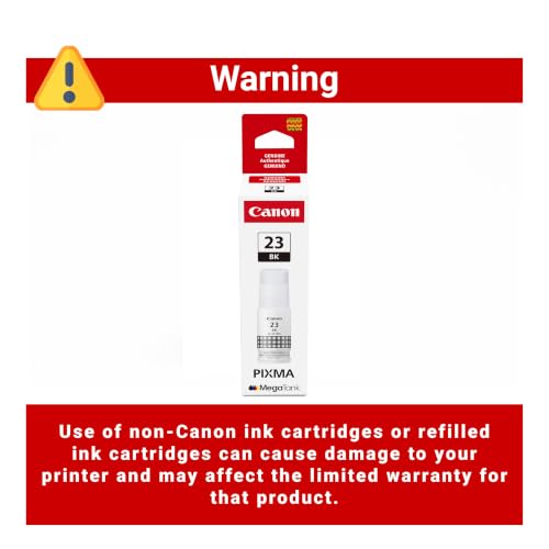 Image of Canon GI-23 Genuine Black Ink Bottle, Compatible with Megatank G620 Printers