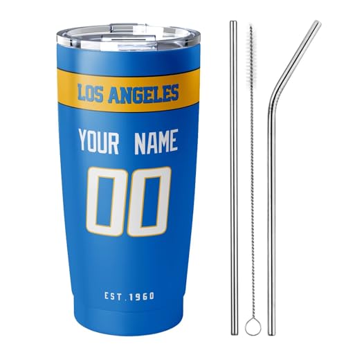 Image of ANTKING Los Angeles Tumbler 20 oz Travel Coffee Cup Custom Name Number for Men Women Boy Gifts