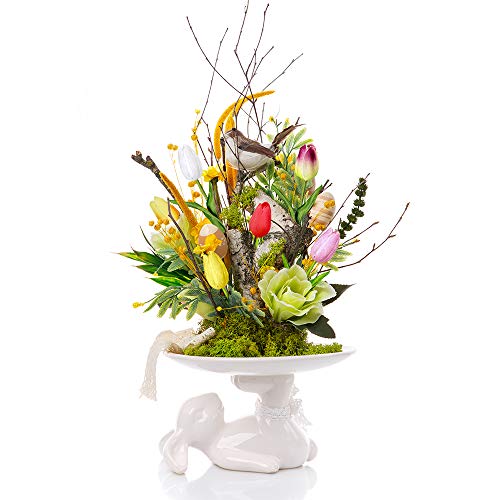 28 Pcs Multicolor Tulips Artificial Flowers Faux Tulip Stems Real Feel Pu Tulips For Easter Spring Wreath Wedding Bouquet Centerpiece Floral Arrangement Cemetery Table Décor 14" Tall #TOP3