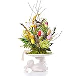 Winlyn 28 Pcs Multicolor Tulips Artificial Flowers Faux Tulip Stems Real Feel PU Tulips Easter Spring Wedding Bouquet Centerpiece Floral Arrangement Cemetery Table Décor 14" Tall - Image 4